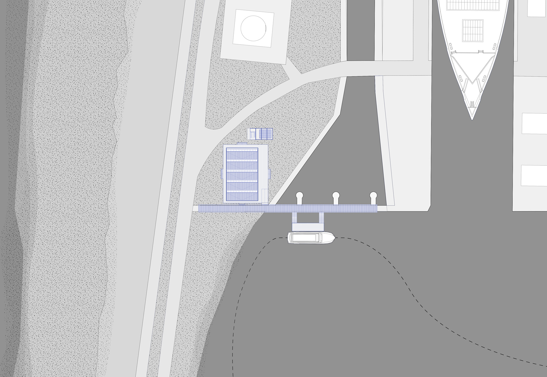 Plan masse projet terminal passager