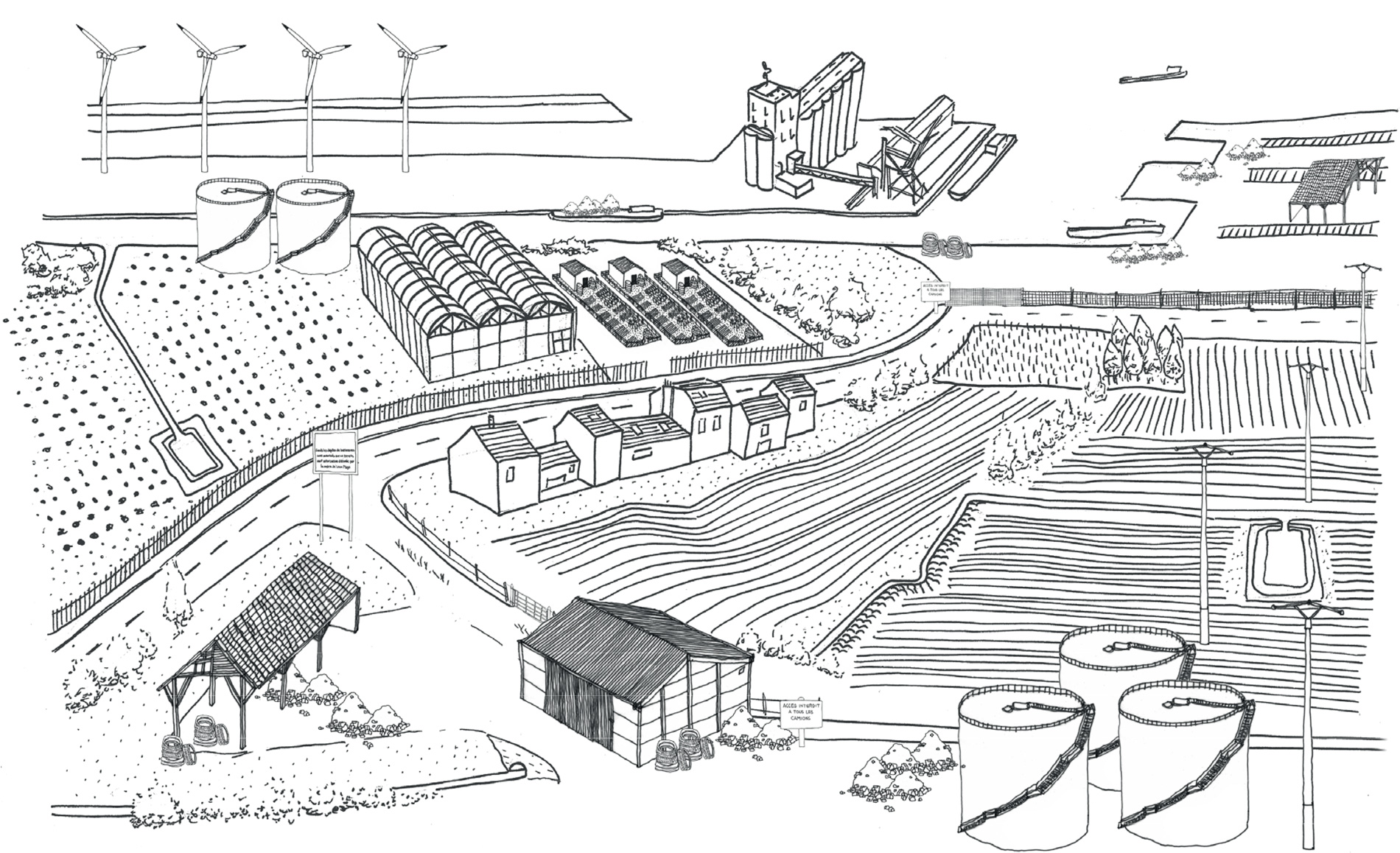 Dunkerque paysage fictif espace vert productif