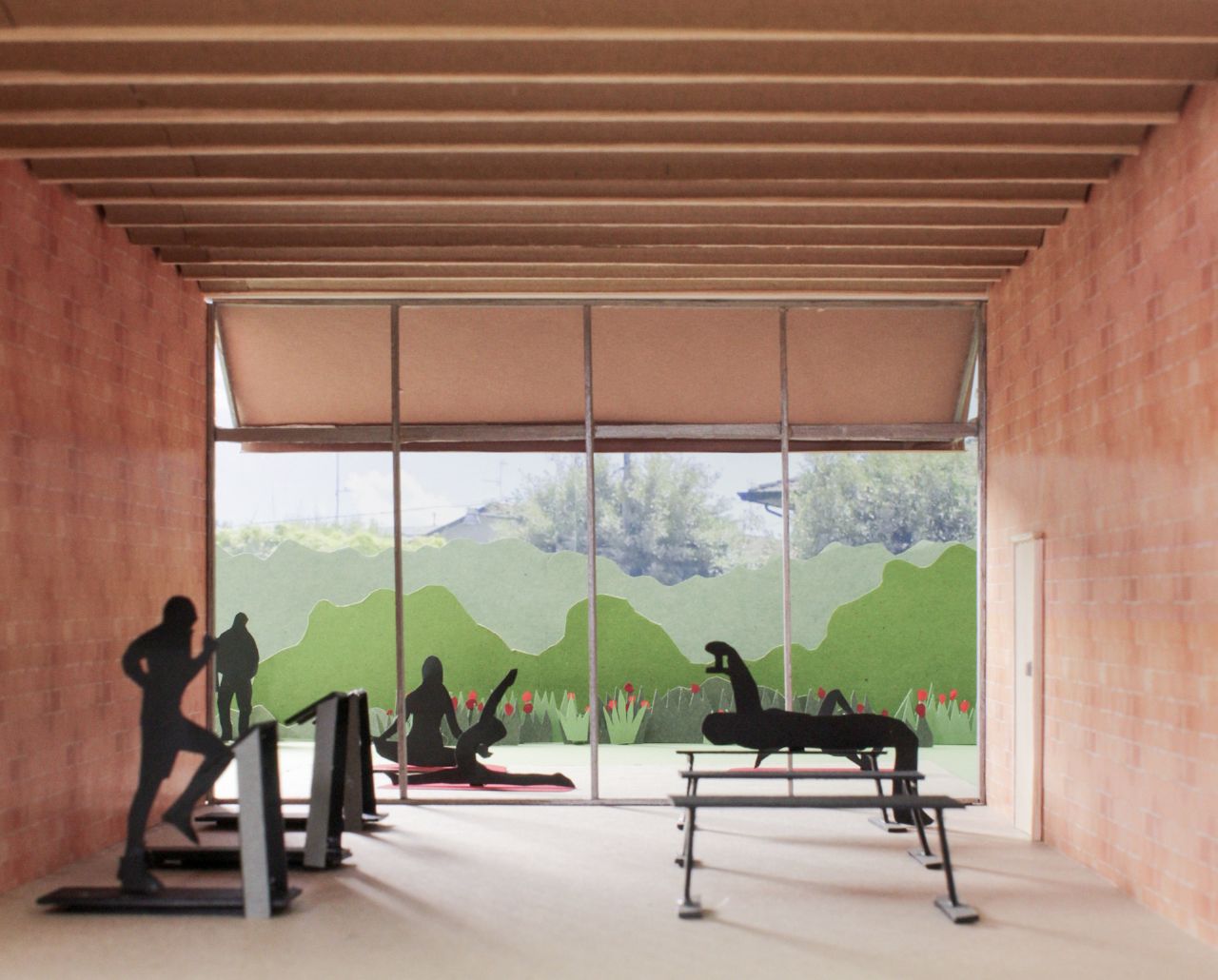 Photo de maquette, salle de sport
